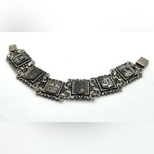 Vintage French Souvenir Panel Bracelet